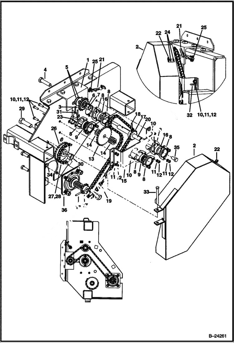 Схема запчастей Bobcat SEEDER - SEEDER (Drive Chains & Sprockets) (72 0180) Loader