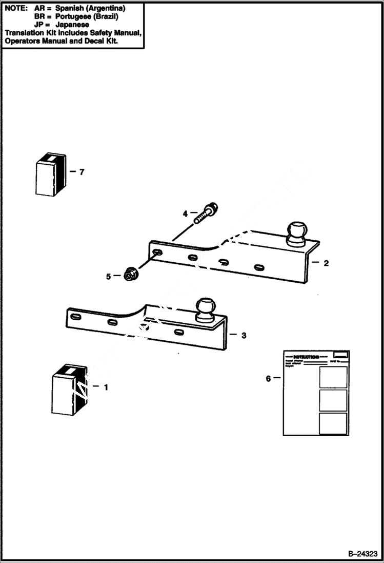 Схема запчастей Bobcat BACKHOE - MOUNTING KIT - 740 725S BACKHOE