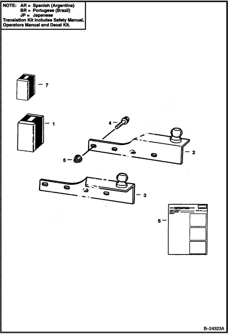 Схема запчастей Bobcat BACKHOE - MOUNTING KIT - 740 835S 835S BACKHOE