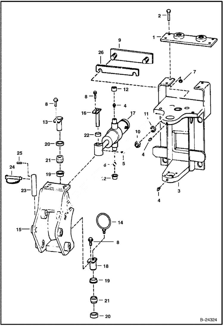 Схема запчастей Bobcat BACKHOE - SLIDE - SWING FRAME 730S 730S BACKHOE