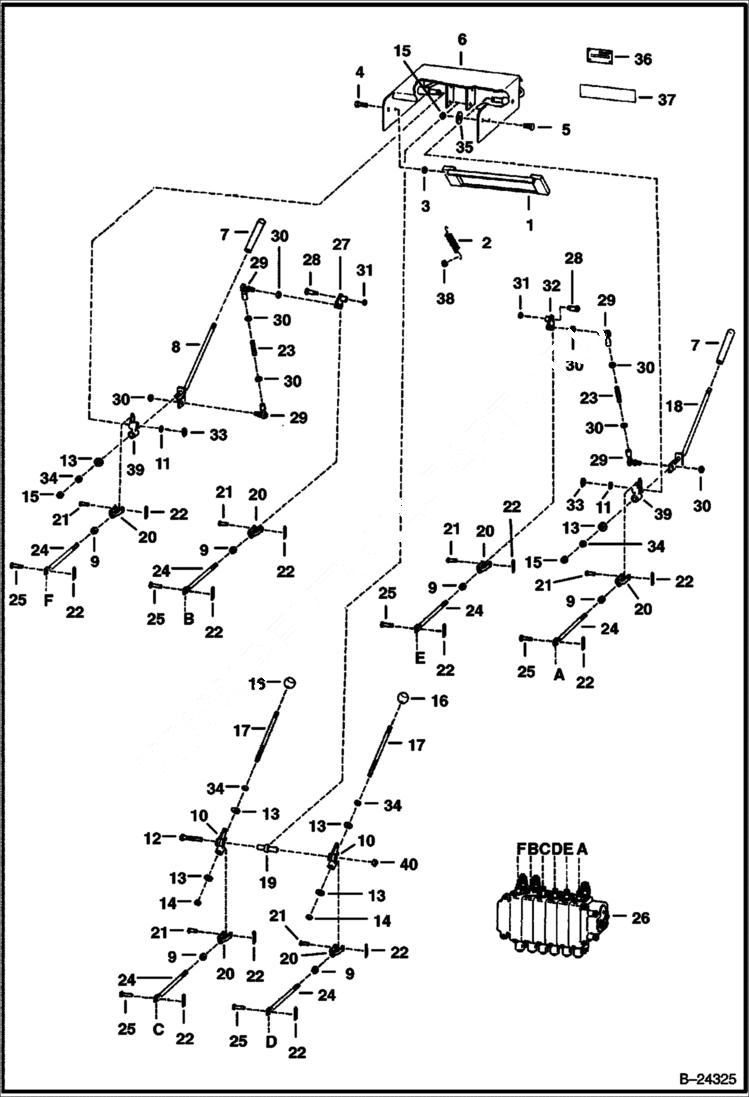 Схема запчастей Bobcat BACKHOE - CONTROLS 730S 730S BACKHOE