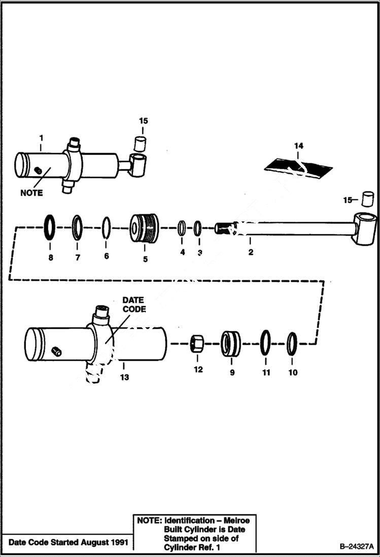 Схема запчастей Bobcat BACKHOE - CYLINDER SWING - BOBCAT 730SH 730SH BACKHOE