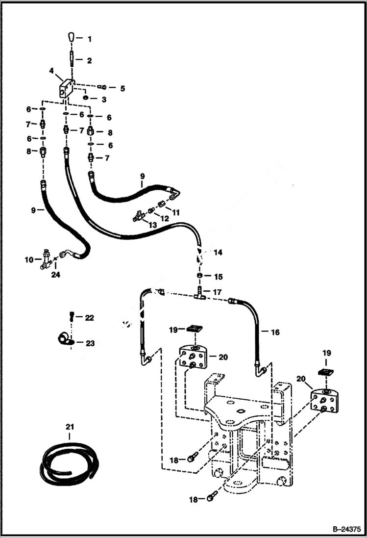 Схема запчастей Bobcat BACKHOE - HYDRAULIC CLAMP SLIDE FRAME 730SH - S/N 646500500 thru 646500999 730SH BACKHOE