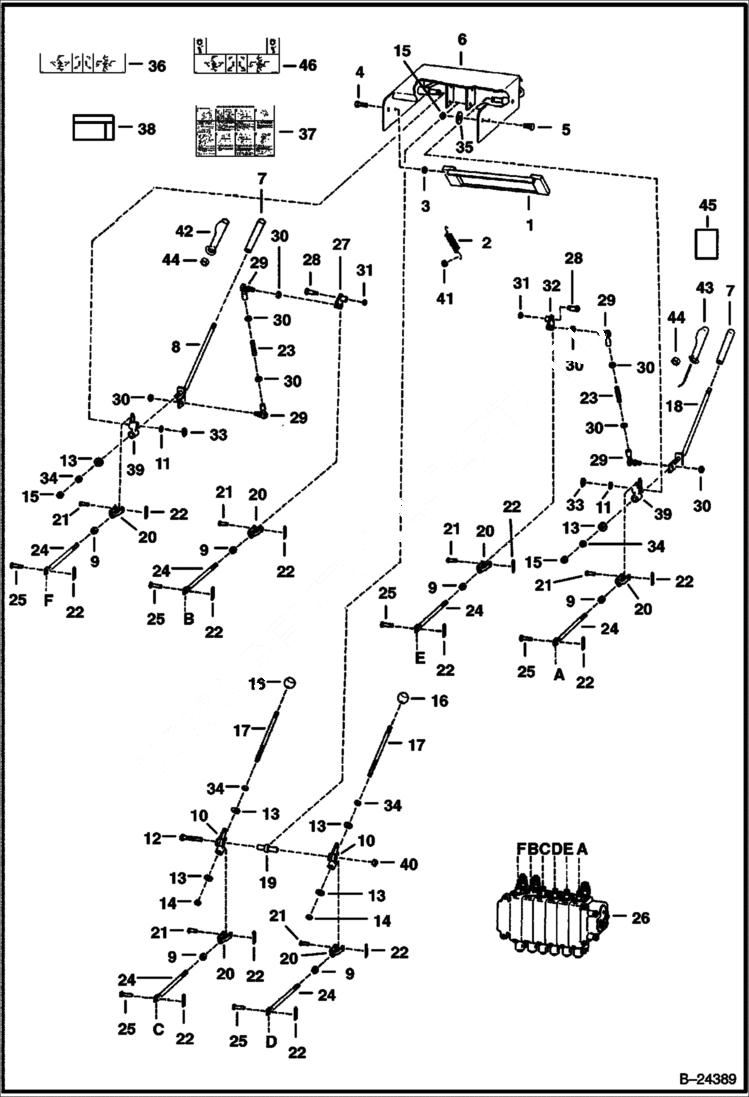 Схема запчастей Bobcat BACKHOE - CONTROLS 835S - All Serial Nos 835S BACKHOE