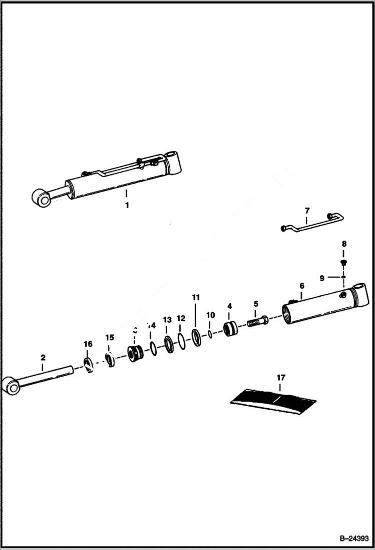 Схема запчастей Bobcat BACKHOE - CYLINDER - DIPPER 835S 835S BACKHOE