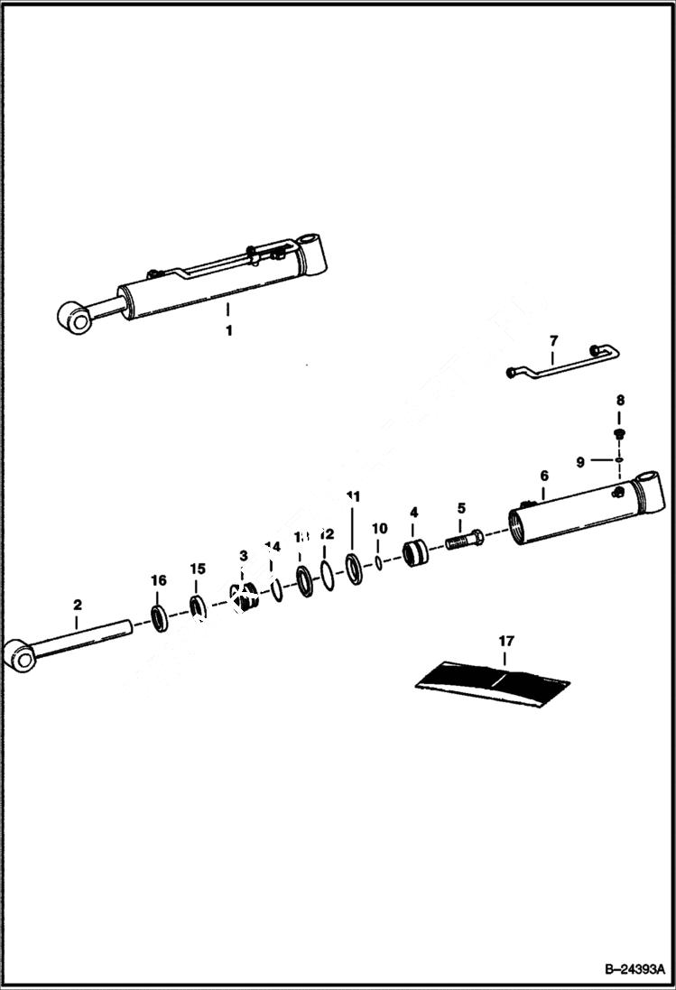 Схема запчастей Bobcat BACKHOE - CYLINDER - BOOM 835S 835S BACKHOE