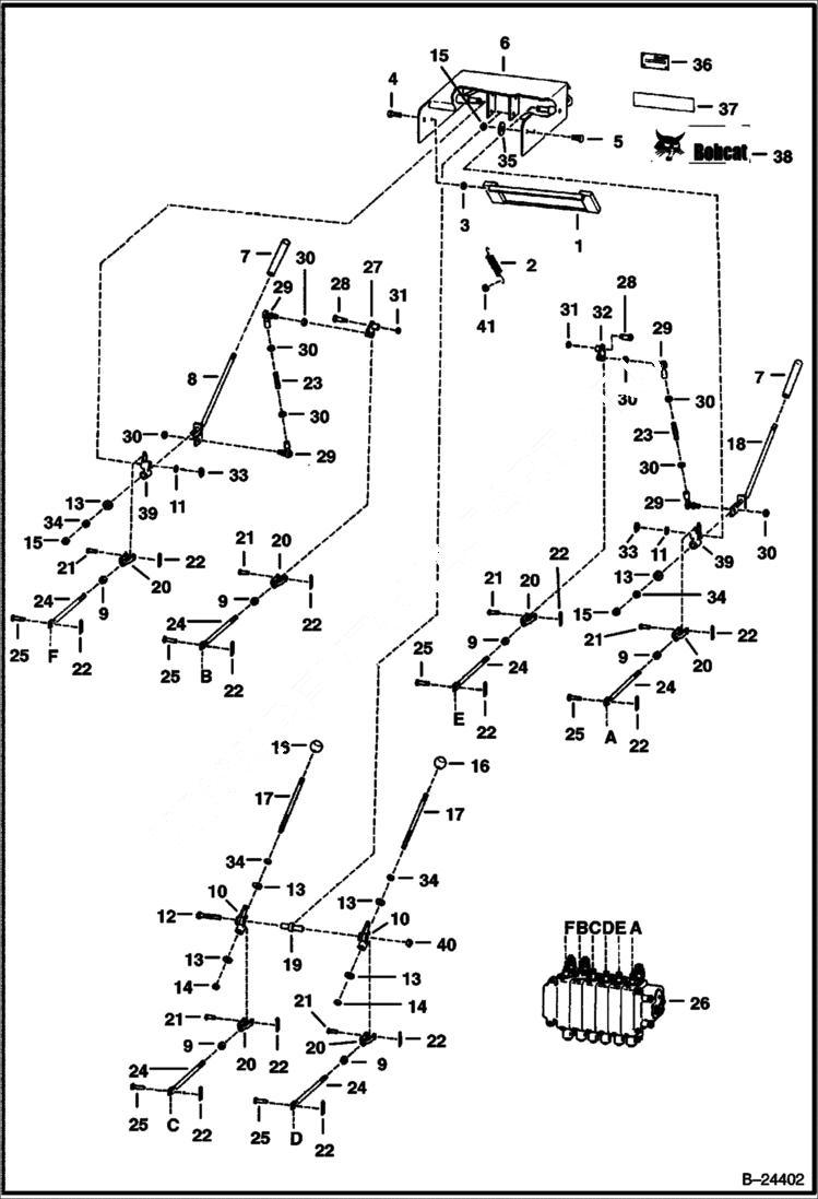 Схема запчастей Bobcat BACKHOE - CONTROLS 923S & 923SA 923S BACKHOE