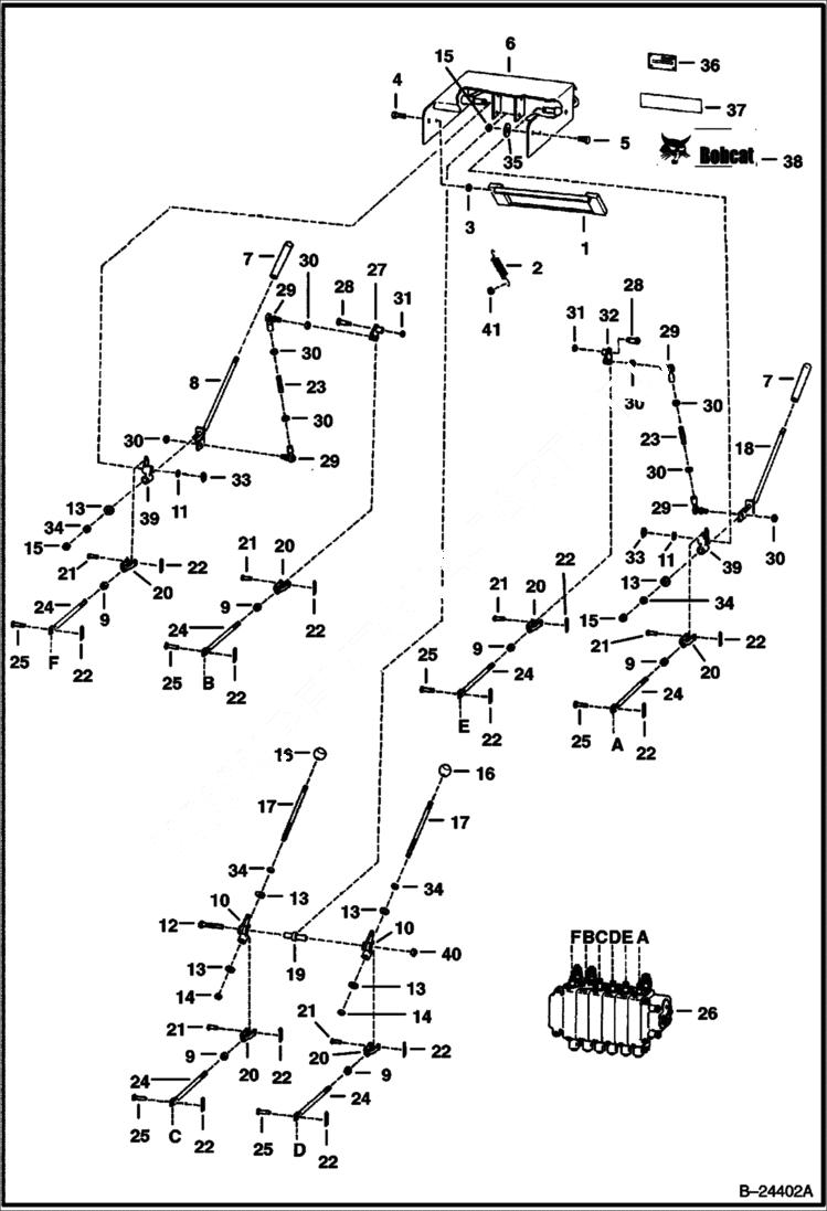 Схема запчастей Bobcat BACKHOE - CONTROLS 928S 928S BACKHOE