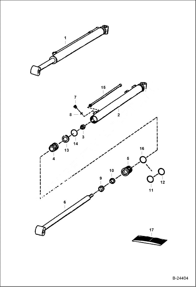 Схема запчастей Bobcat BACKHOE - CYLINDER STABILIZER 923S & 923SA 923S BACKHOE