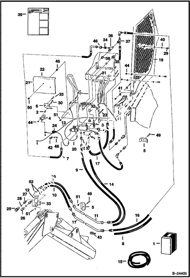 Схема запчастей Bobcat BACKHOE - AUXILIARY HYDRAULICS KIT 923S 923S BACKHOE