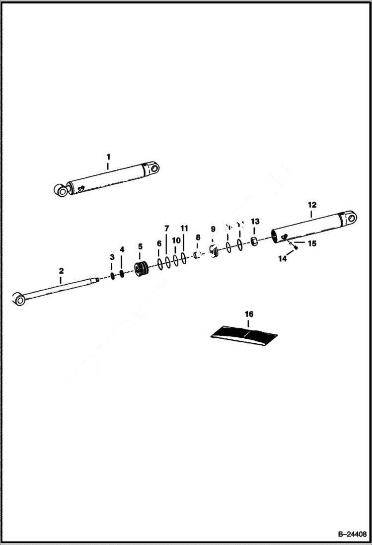 Схема запчастей Bobcat BACKHOE - CYLINDER BOOM & DIPPERSTICK 928S 928S BACKHOE