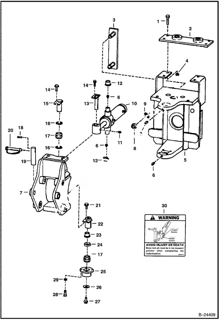 Схема запчастей Bobcat BACKHOE - SLIDE - SWING FRAME 933S 933S BACKHOE