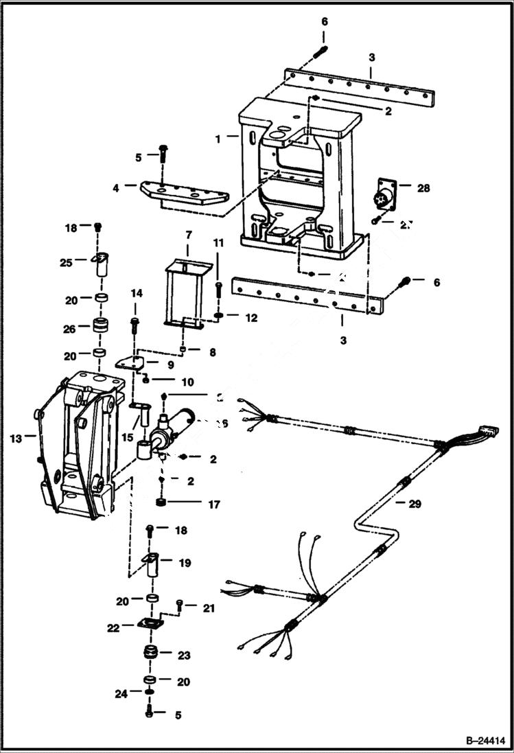 Схема запчастей Bobcat BACKHOE - SLIDE - SWING FRAME 937S 937S BACKHOE