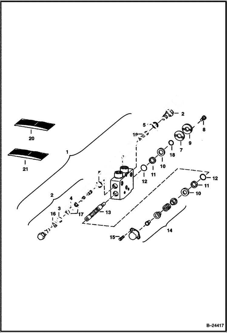 Схема запчастей Bobcat BACKHOE - SECTION STABILIZER 937S 937S BACKHOE