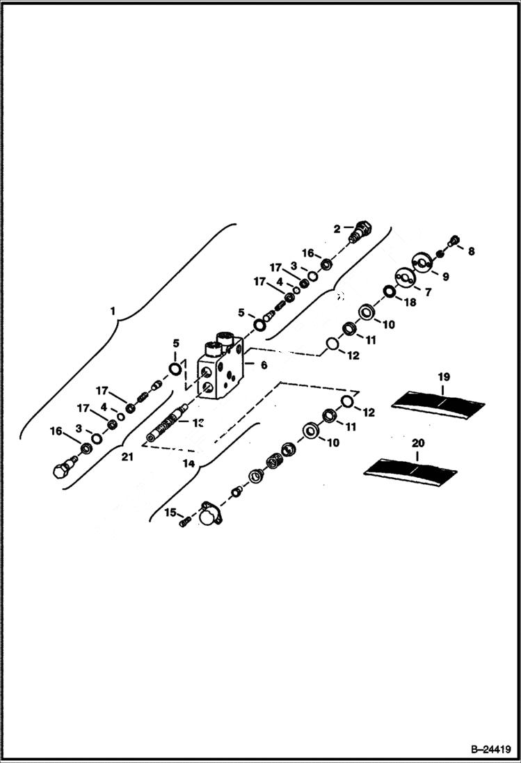 Схема запчастей Bobcat BACKHOE - SECTION DIPPER 937S 937S BACKHOE