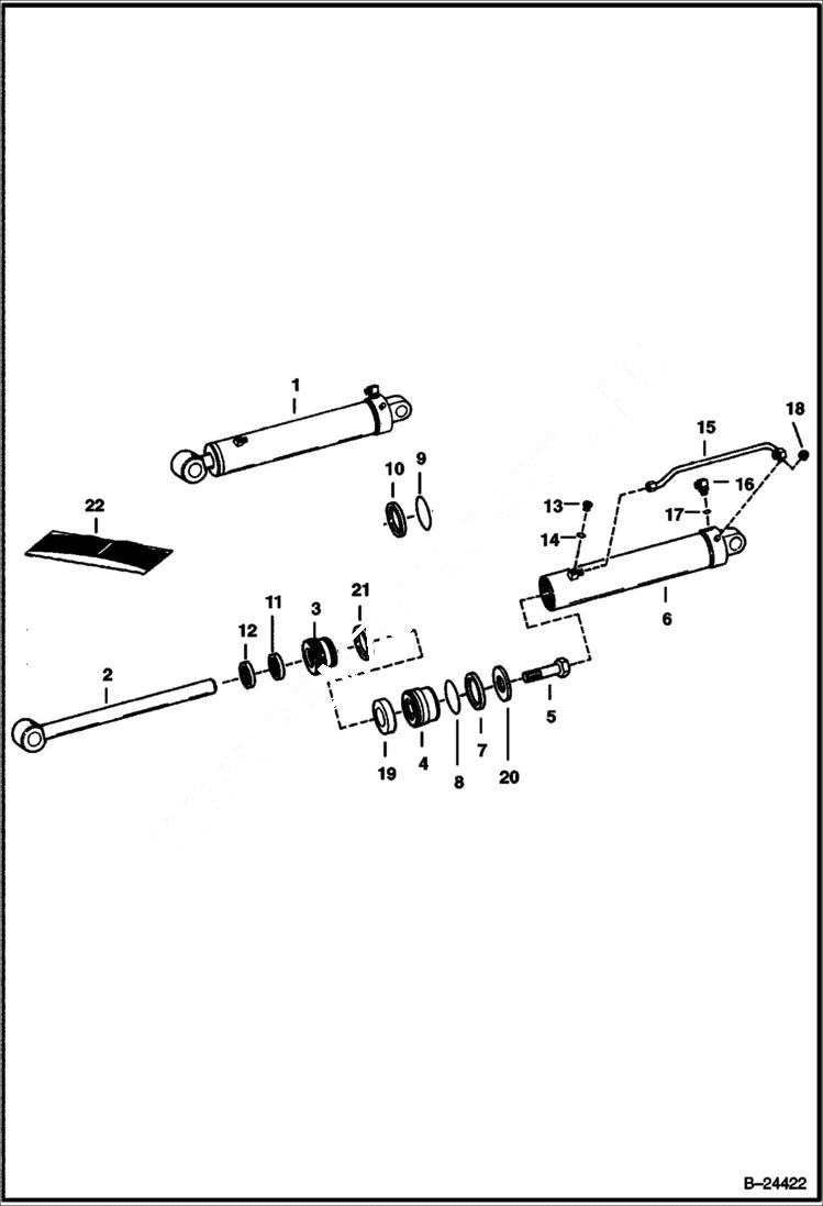 Схема запчастей Bobcat BACKHOE - CYLINDER DIPPER 937S 937S BACKHOE