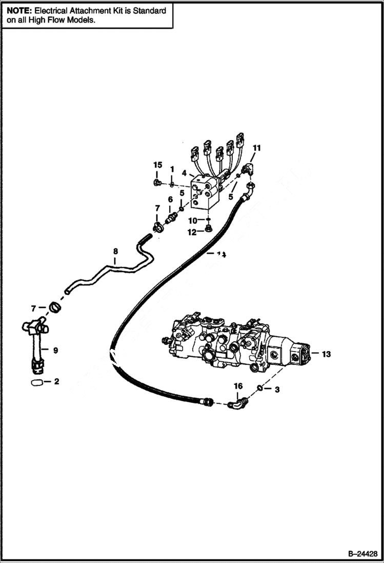 Схема запчастей Bobcat A-Series - HIGH HORSEPOWER HYDRAULICS HIGH FLOW HYDRAULICS