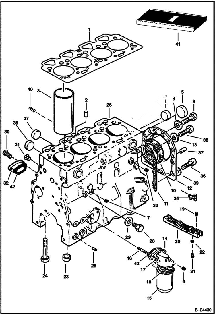 Схема запчастей Bobcat Articulated Loaders - CYLINDER BLOCK POWER UNIT