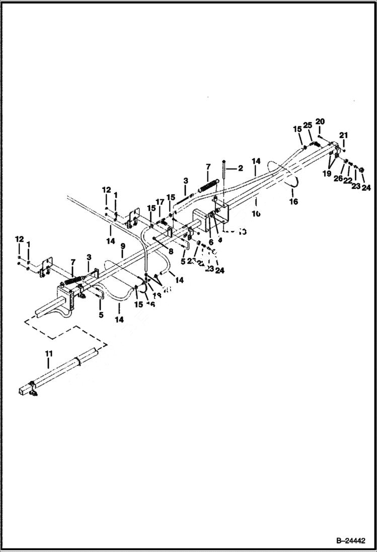 Схема запчастей Bobcat SPRAYER - SPRAYER 3PT (Boom Assy & Plumbing) (ABKT) Компактные тракторы