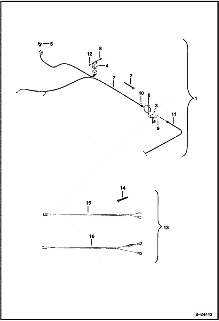 Схема запчастей Bobcat SPRAYER - SPRAYER (Wiring Harness Kits on 5600 Series Toolcat or 2100 Utility Vehicle) (50 gal 0059) Loader