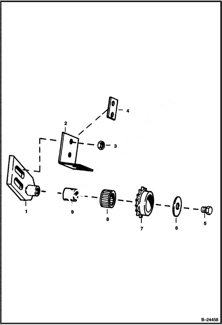 Схема запчастей Bobcat 700s - UPPER JACKSHAFT IDLER DRIVE TRAIN