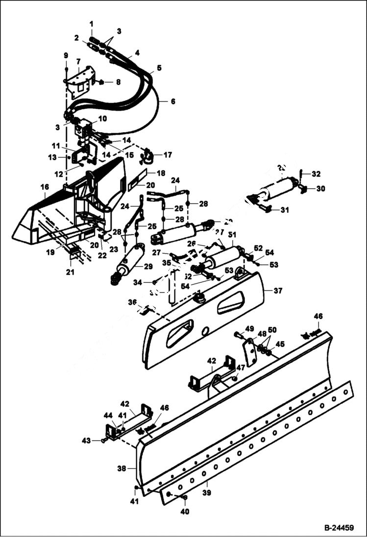 Схема запчастей Bobcat Бульдозеры - DOZER (Blade & Hydraulics) (96 2244) Loader