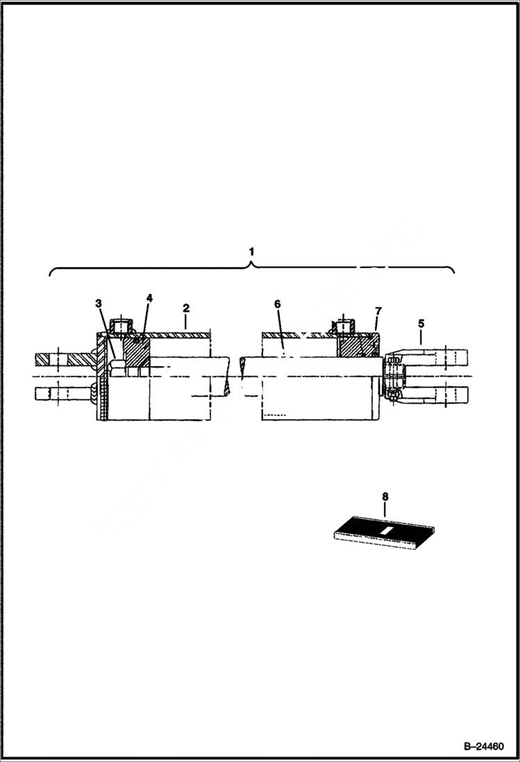 Схема запчастей Bobcat Бульдозеры - DOZER (Hydraulic Cylinder) (96 224400101 - 01243) Loader