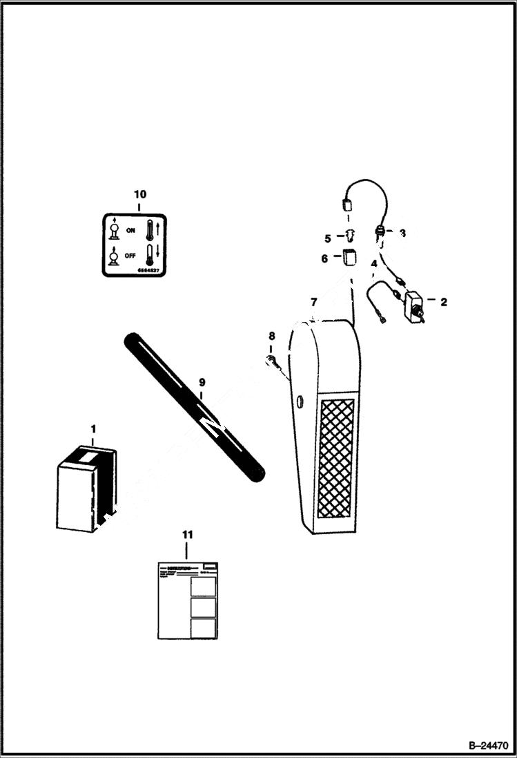 Схема запчастей Bobcat Articulated Loaders - HEATER KIT (Perrin) ACCESSORIES & OPTIONS