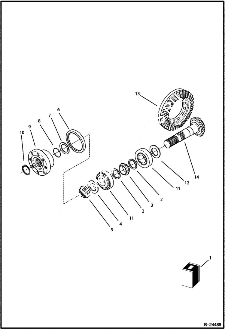 Схема запчастей Bobcat BL570 - FRONT AXLE AXLES