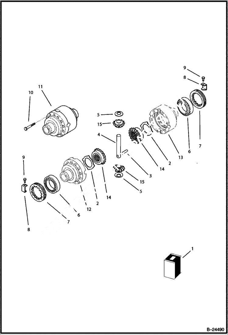 Схема запчастей Bobcat BL570 - FRONT AXLE AXLES