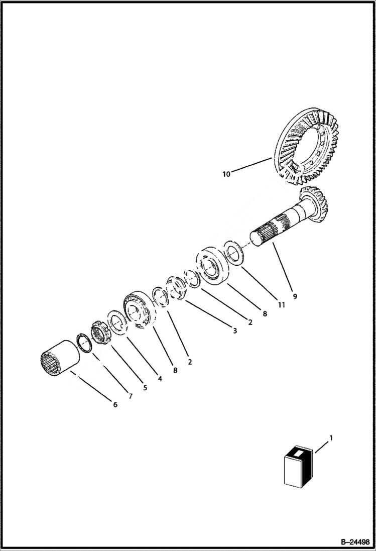 Схема запчастей Bobcat BL570 - REAR AXLE AXLES