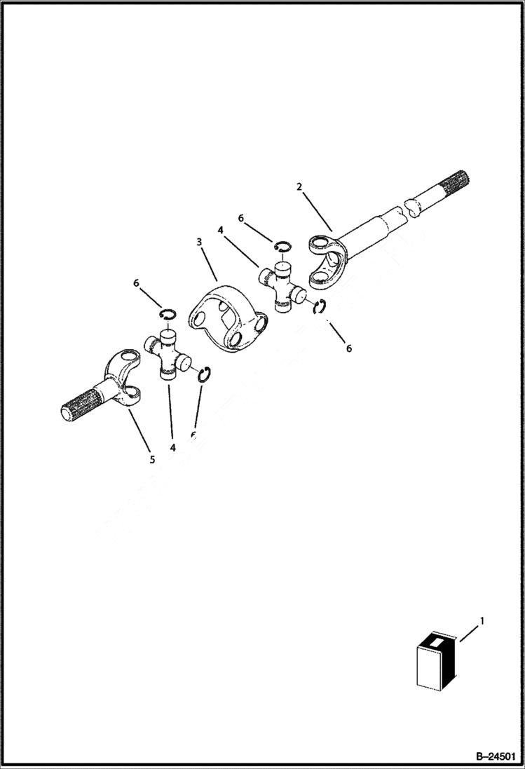 Схема запчастей Bobcat BL570 - REAR AXLE AXLES