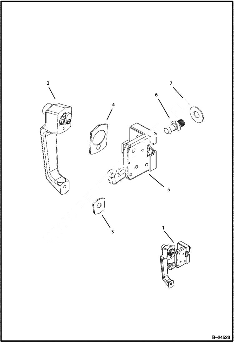 Схема запчастей Bobcat BL570 - ROPS/FOPS CAB Lock - Left CAB