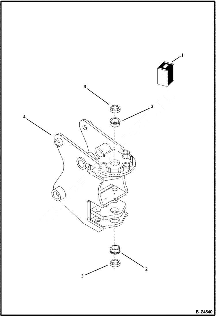 Схема запчастей Bobcat BL570 - CENTER MOUNT BACKHOE Swing & Bushing WORK EQUIPMENT