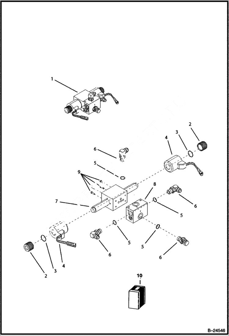 Схема запчастей Bobcat BL570 - HYDRAULIC CIRCUITRY Hydraulic Valve Backhoe HYDRAULIC SYSTEM