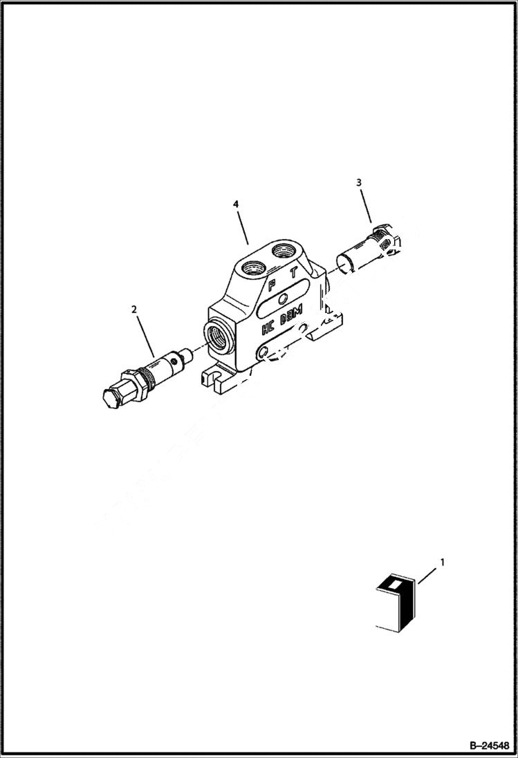 Схема запчастей Bobcat BL570 - HYDRAULIC CIRCUITRY Rear Distributor - Inlet Backhoe HYDRAULIC SYSTEM