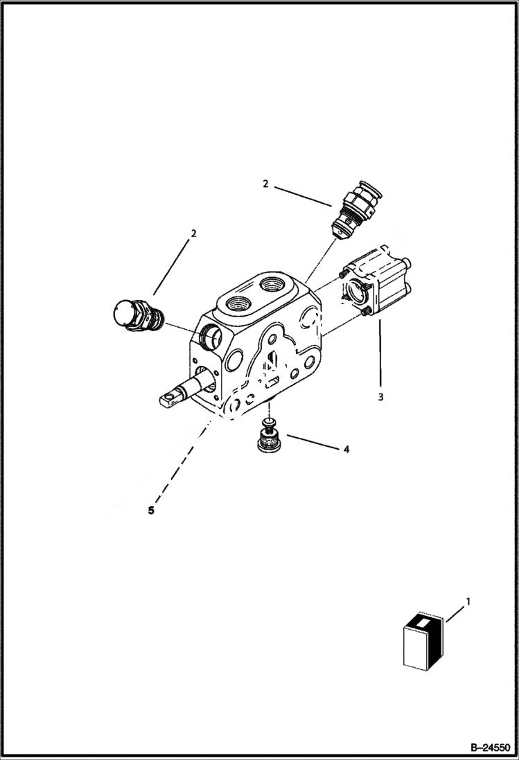 Схема запчастей Bobcat BL570 - HYDRAULIC CIRCUITRY Rear Distributor - Bucket Backhoe HYDRAULIC SYSTEM