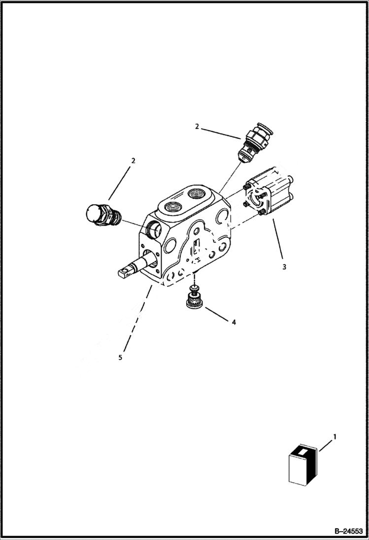 Схема запчастей Bobcat BL570 - HYDRAULIC CIRCUITRY Rear Distributor - Swing Backhoe HYDRAULIC SYSTEM