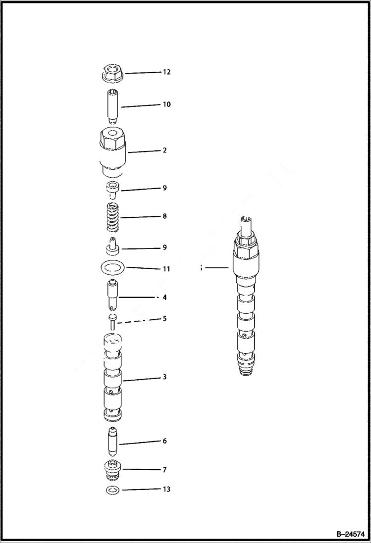 Схема запчастей Bobcat BL570 - HYDRAULIC CIRCUITRY Axial Pump HYDRAULIC SYSTEM