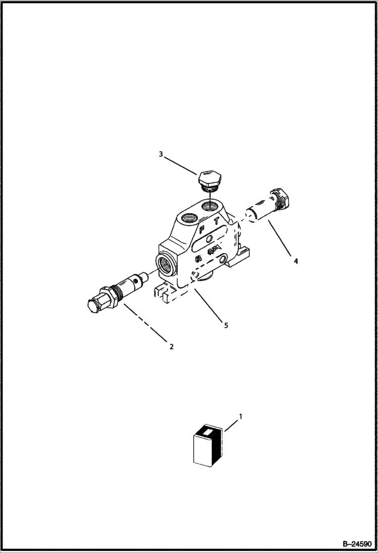 Схема запчастей Bobcat BL570 - HYDRAULIC CIRCUITRY Front Distributor HYDRAULIC SYSTEM