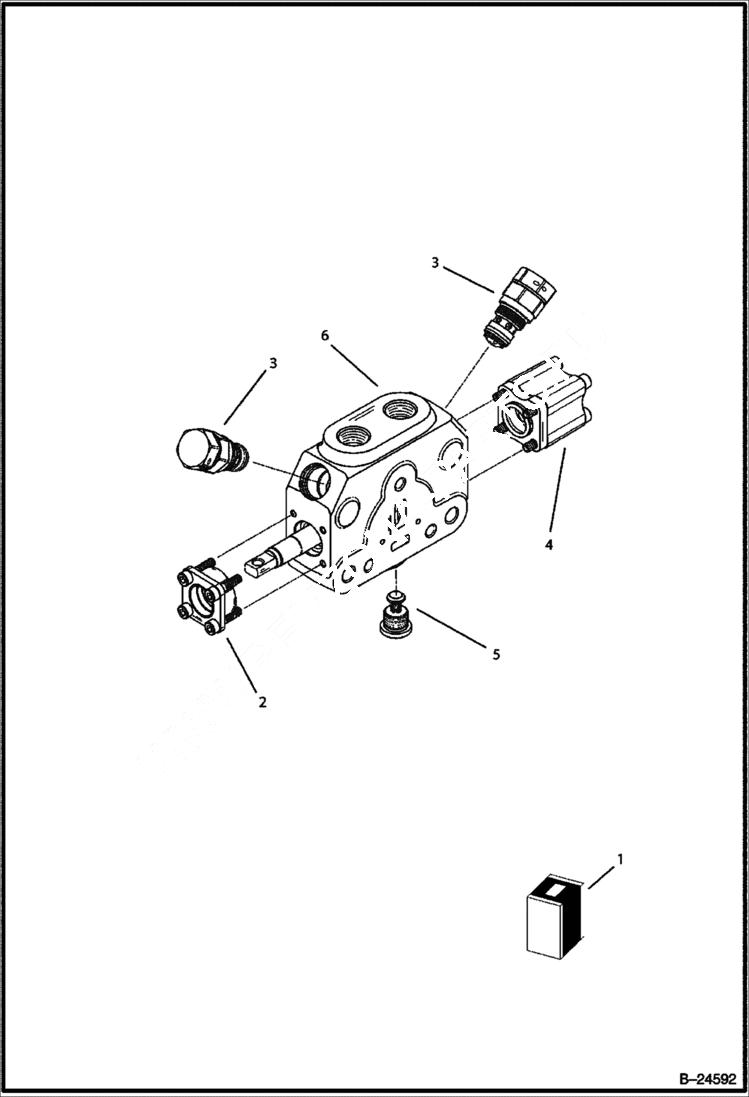 Схема запчастей Bobcat BL570 - HYDRAULIC CIRCUITRY Front Distributor HYDRAULIC SYSTEM