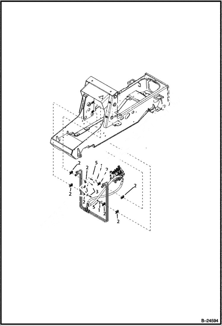 Схема запчастей Bobcat BL570 - HYDRAULIC CIRCUITRY Frame HYDRAULIC SYSTEM