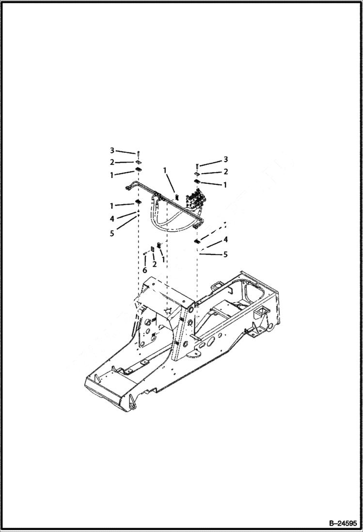 Схема запчастей Bobcat BL570 - HYDRAULIC CIRCUITRY Frame HYDRAULIC SYSTEM