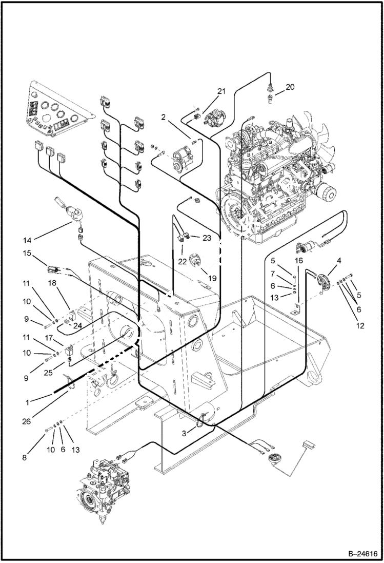 Схема запчастей Bobcat BL570 - ELECTRICAL CIRCUITRY ELECTRICAL SYSTEM