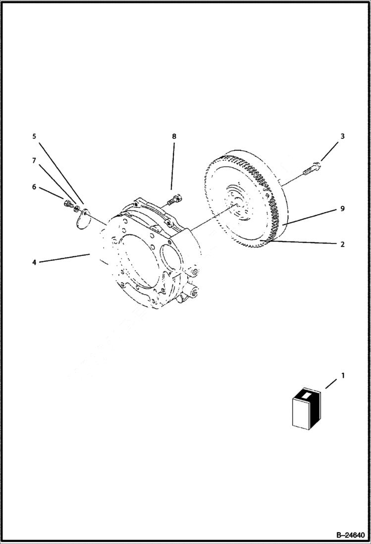 Схема запчастей Bobcat BL570 - FLYWHEEL POWER UNIT