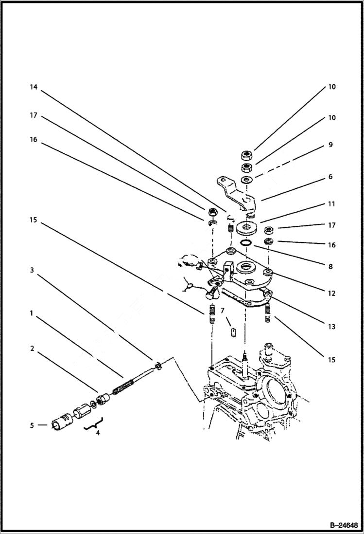 Схема запчастей Bobcat BL570 - SPEED CONTROL PLATE POWER UNIT
