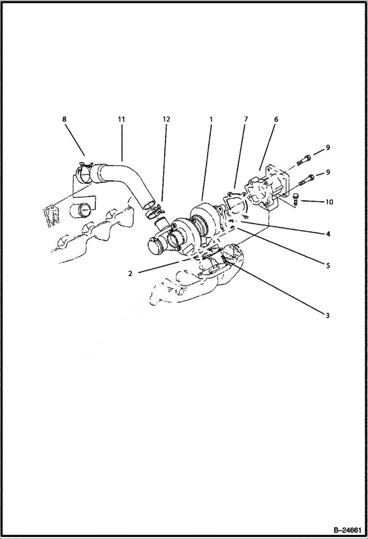 Схема запчастей Bobcat BL570 - TURBO CHARGER POWER UNIT