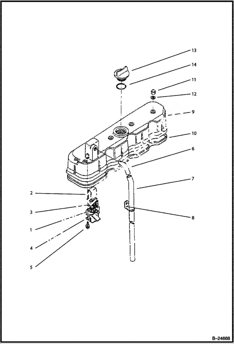 Схема запчастей Bobcat BL570 - HEAD COVER POWER UNIT