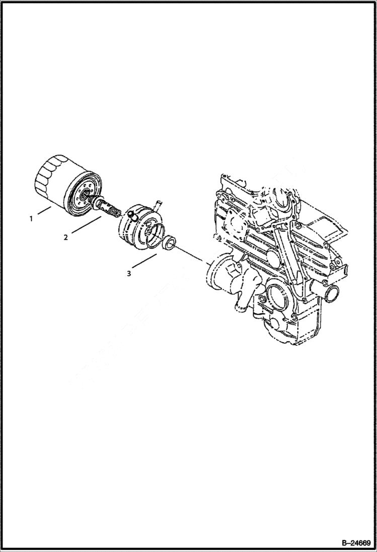 Схема запчастей Bobcat BL570 - OIL FILTER POWER UNIT