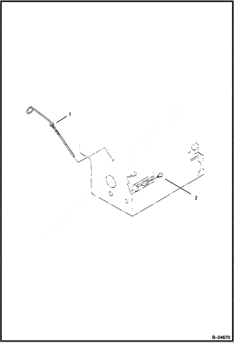 Схема запчастей Bobcat BL570 - DIPSTICK & GUIDE POWER UNIT